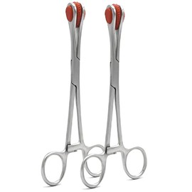 VISION TEK MED Young Tongue Rubber Jaws Seizing Forceps Straight (Pack of 2)