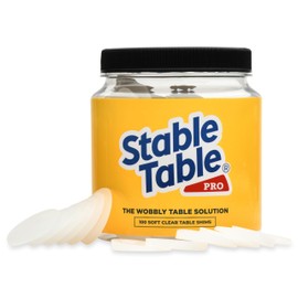 Stable Table - Clear Restaurant Table Leg 100 Shim Wedges Premium Furniture Levelers Restaurant Table Shims, Home Improvement DIY Levelers - Rubber Type Texture, Firm, Non-Slip, Doors, Tables and More
