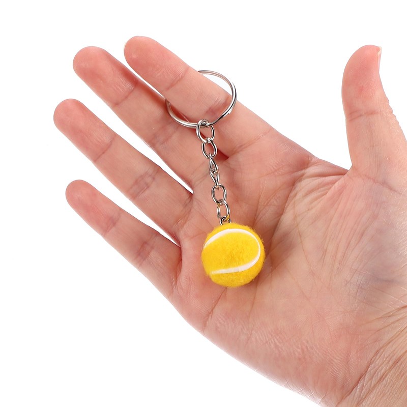 [PATIKIL] Tennis Key Chain 4pcs Mini Tennis Ball Key Chain