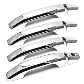 Sizver Chrome Door Handle Covers For 2015-2017 Chevy Silverado 2500/3500 Double/Crew