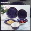 Home VSS Highland 16-Piece Dinnerware Set Service for 4, Organic