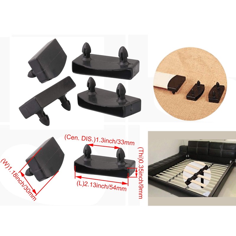 RDEXP 50Pcs Plastic Bed Slat Caps Holders Replacement for Holding