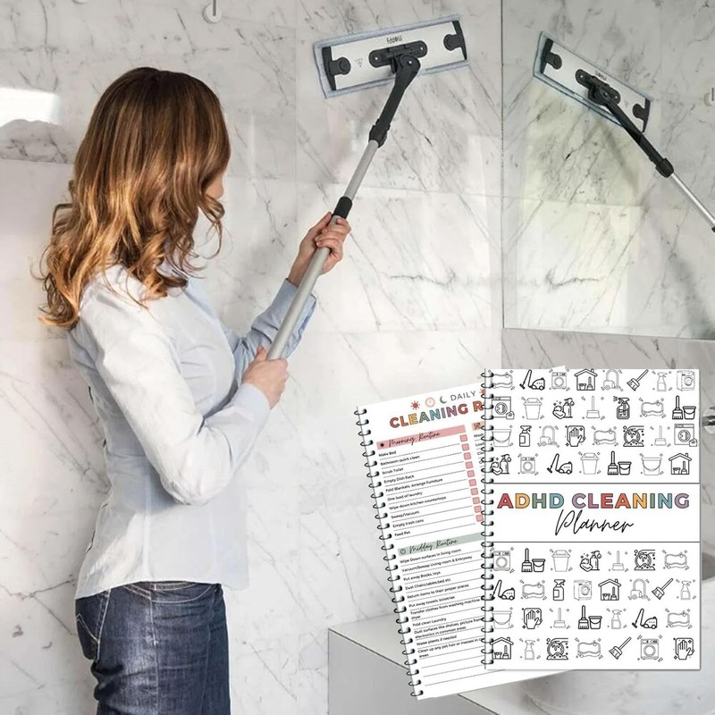 Cleaning Planner & Schedule Checklist Organizer – Daily, Weekly, Monthly