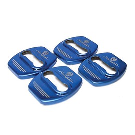 Four1Korea Stainless Steel Car Door Lock Striker Cover Decoration and Protection Buckle Trim for Kia Stinger 2017 2018 (Blue)