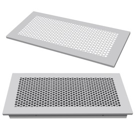 ENUODA Floor Vent Covers for Home Floor 2 Pack Silicone Baby Proof Vent Covers Air Vent Covers for Wall Ceiling Vent Register Protect Small Items from Falling (Fit for 4"x10" Vent, Grey)