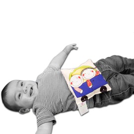 Cojín de semillas Aldonza (NIÑA AZUL ESTRELLA)