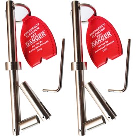 YnFag Double Drop Leg Elevator Door Key, 2 Pack - Solid Carbon Steel, Folding Steel Rod, Surface Plating, Silver