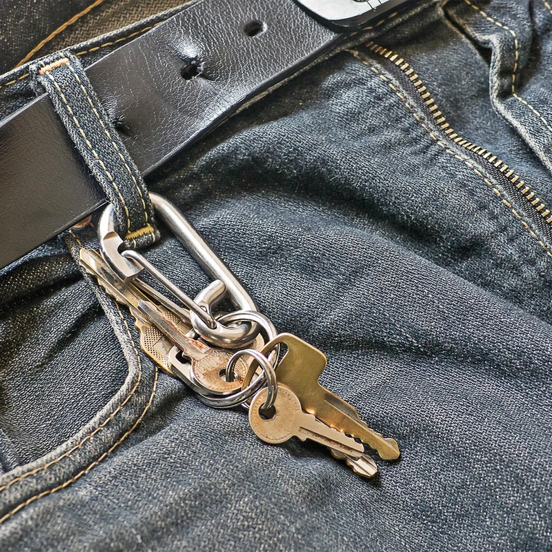 QUARKZMAN 3 Pieces Brass Screw Lock Key Ring Car Key