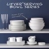 LIFVER 48 oz White Ceramic Bowls, Set of 4, Large