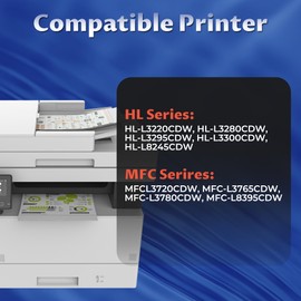 DR229CL 4 Pack Drum Unit Compatible for HL-L3220CDW HL-L3280CDW HL-L3295CDW HL-L3300CDW HL-L8245CDW, MFC-L3720CDW MFC-L3765CDW MFC-L3780CDW MFC-L8395CDW Printer, High-Yield (BK/Y/M/C,without Toner)
