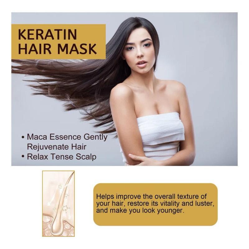Mascarilla De Queratina De Nutrición Profunda Mascarilla Cap