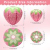 8Pcs Strawberry Paper Lanterns, Windspeed Large Paper Lantern Strawberry Hanging