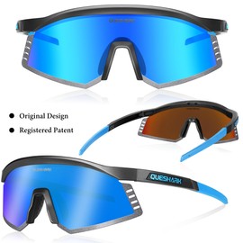Queshark Active Polarized Sports Eyewear: Unisex Cycling Glasses & Biking Goggles for Outdoor Performance