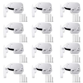 12 Pieces Touch Catch Latch, Cupboard Spring Catches Touch Push Latch Cold Rolled Steel Touch Release Latch Press Open Catch with Screws for Drawer Cabinet Cupboard Door