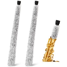 ZEAYEA 2 Pcs Alto Sax Pad Saver Brush Cleaner, Alto Saxophone Cleaning Brush, Alto Saxophone Cleaning Swab Maintain Care Tool, Saxophone Accessories Instrument Gifts, 20.9 Inches Long