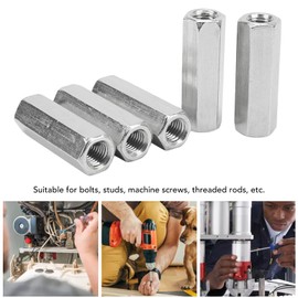 Coupling Nuts, M12x1.75 60mm Length 304 Stainless Steel Hex Coupling Nut for Indoor Outdoor