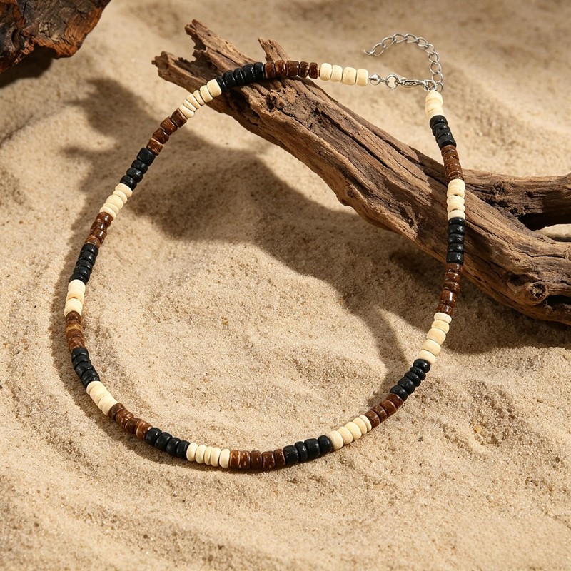 TCQVQT Puka Shell Necklace for Men Summer Beach Surfer Choker