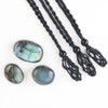 weryerker Natural Gemstone Labradorite Pendant Necklace Healing Crystal Stone Pendant