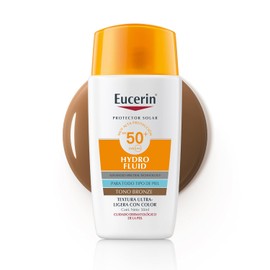Eucerin Sun Face Hydro Fluid FPS 50  Tono Bronze 50ml Protector Solar Facial con Color, textura ligera, suave y refrescante. Rpida absorcin sin...    