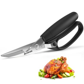 Astercook Kitchen Shears, Premium Stainless Steel Poultry Best Scissors, Multi-Purpose Kitchen Scissors for Professional-Grade Cutting Chicken, Seafood and Vegetables, Dishwasher Safe