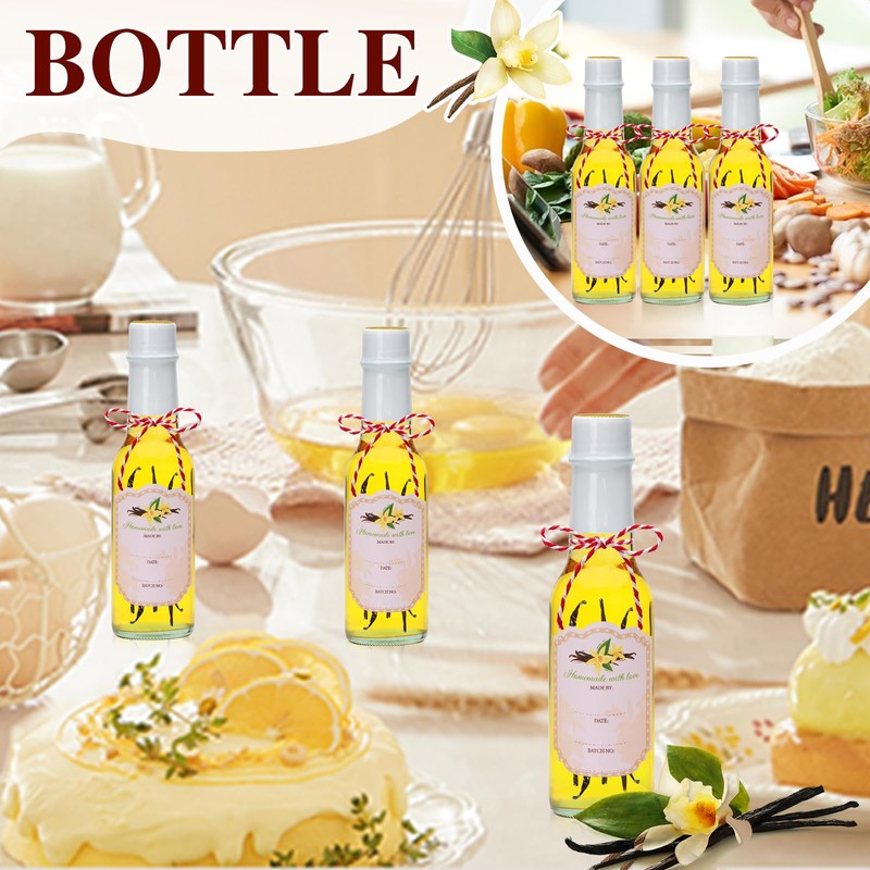 Clear Woozy 5oz Glass Bottles with Shrink Capsules - Set