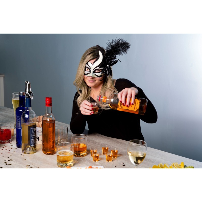 MASQARAE LADY ORNATE JESTER MASK - BS