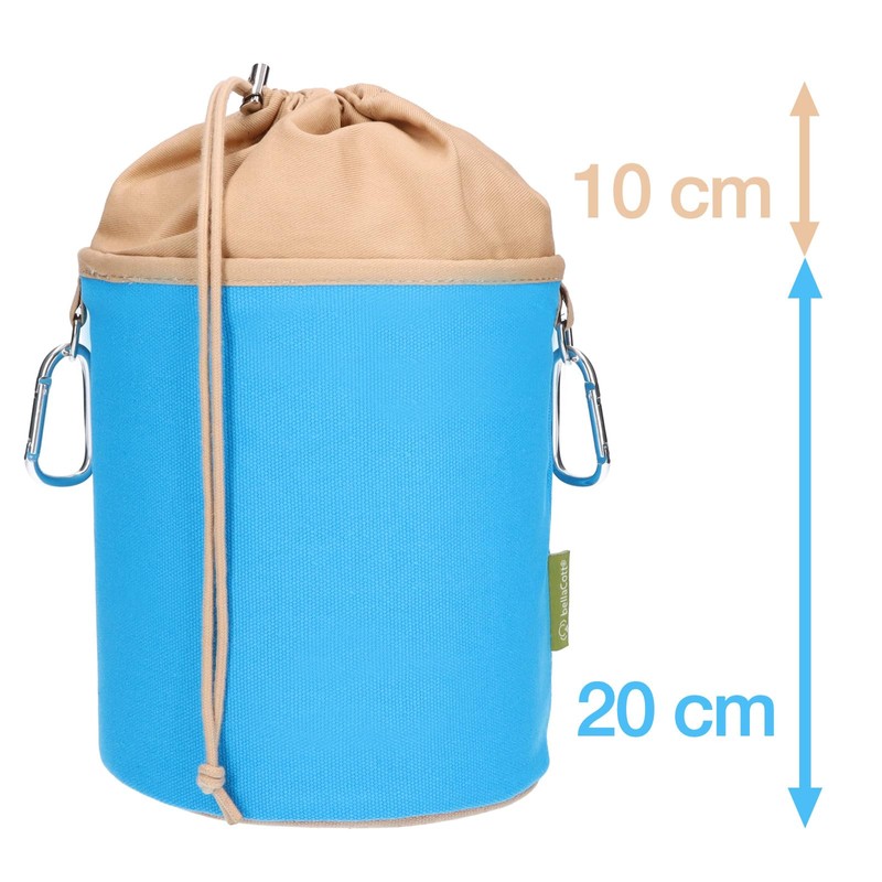 trendfinding Canvas Fabric Clothes Peg Bag with 2 Carabiner Hooks