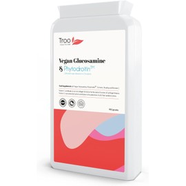 Troo Health Care Vegan Glucosamine Phytodroitin Complex 90 Capsules - with Plant Based Chondroitin, Turmeric, Rosehip and Vitamin C to Support Cartilage and Bones