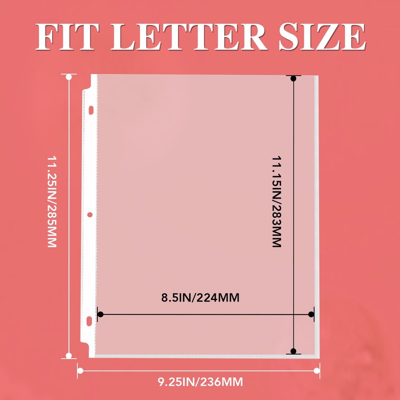 200 Pack Sheet Protectors 8.5 x 11 inch Clear Page