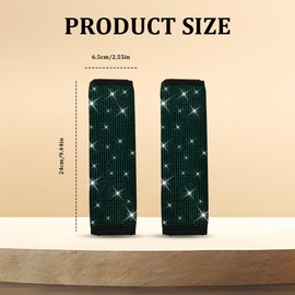 QZTYTY Bling Seat Belt Covers, Seat Belt Covers for Women, Car Seatbelt Shoulder Pads with Rhinestone, Car Interior Accessories Diamonds Glitter Seatbelt Cushions Universal Fit Auto Truck (Green)