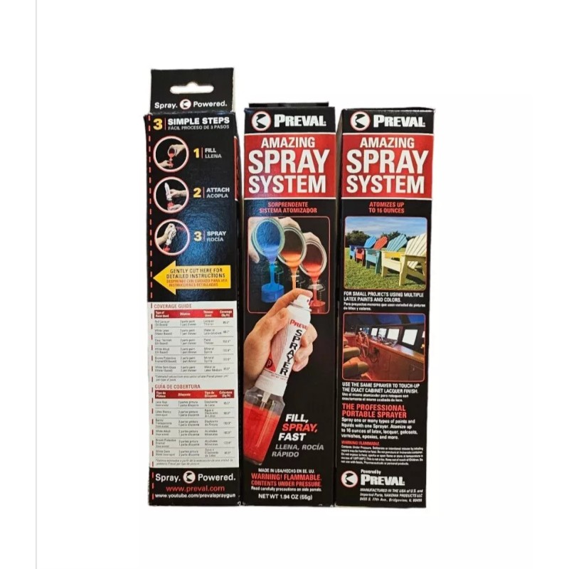 Preval Spray System 3 Pack (3 Sprayers & 3 Jars)