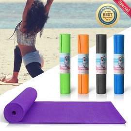 Thick 5mm Yoga Mat for Home Workouts and Pilates Random Color