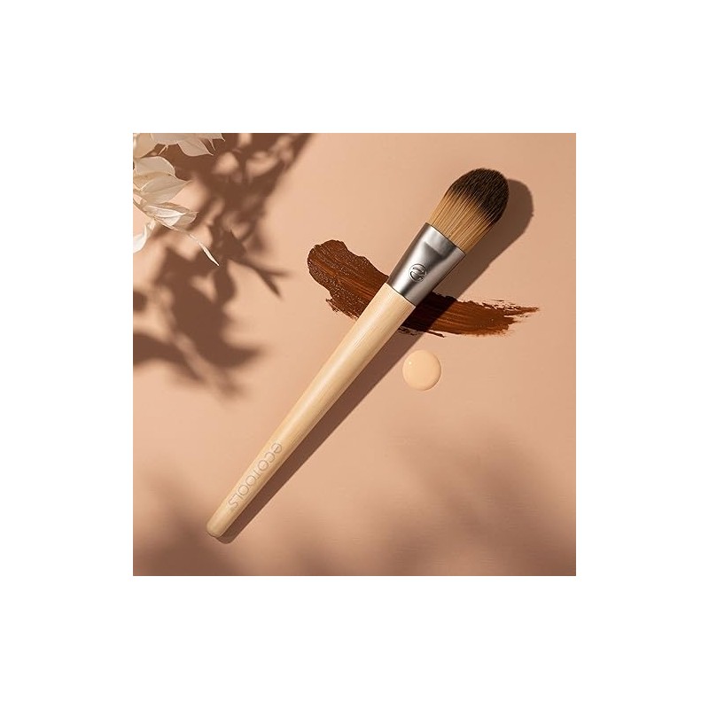 EcoTools, Classic Foundation, Brocha para Base Líquida o Cremosa, Brochas