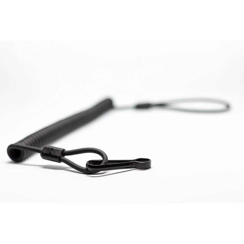 Military-Grade Coiled Kevlar Lanyard with Snap Clip