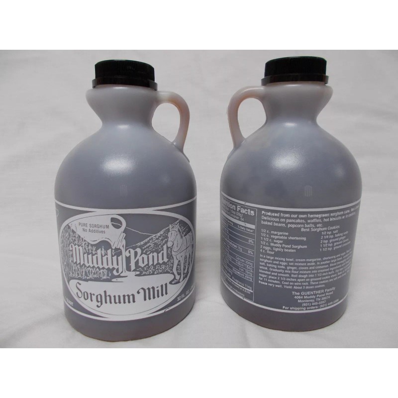 Muddy Pond Sorghum Quarts - 2 jugs sorghum syrup or
