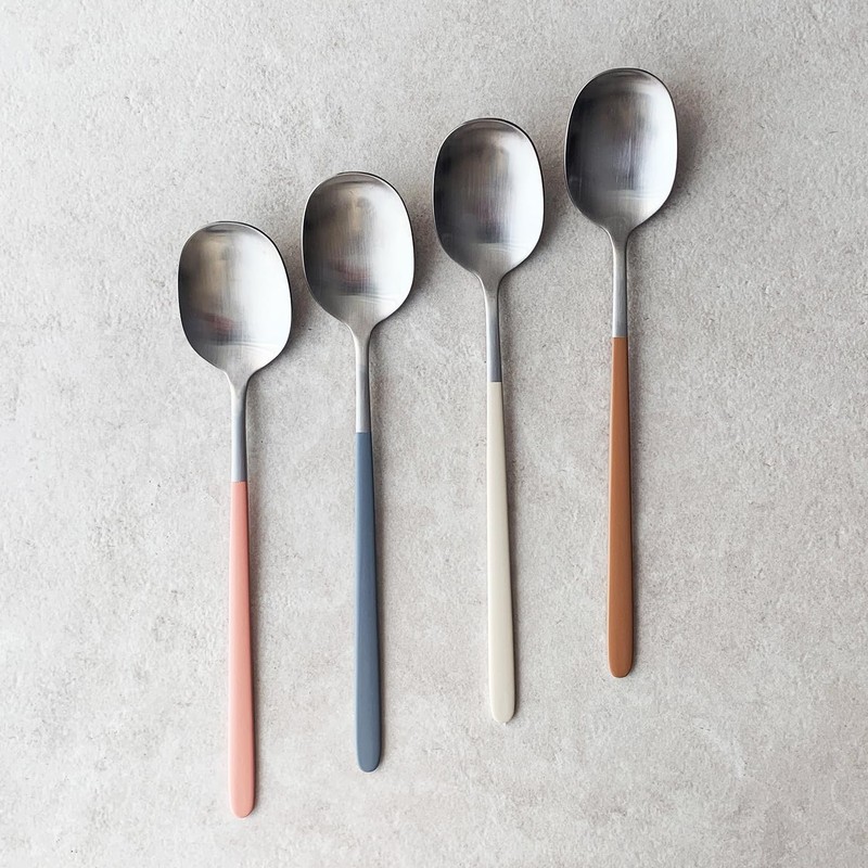304 Stainless Steel durable Lightweight Korean-style Beautiful Cutlery Spoon and