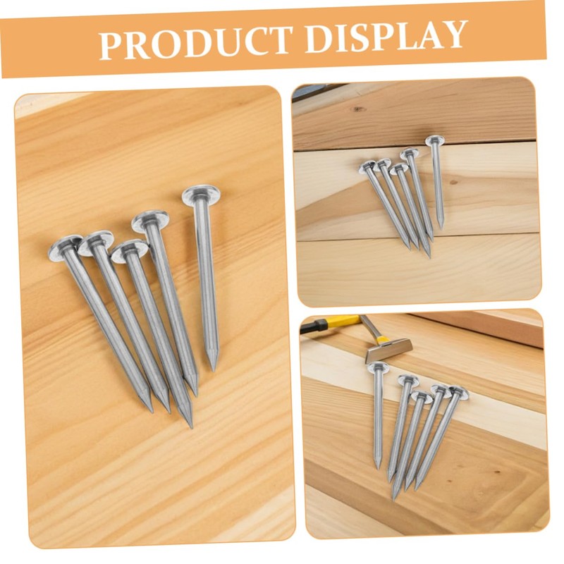 Kisangel 6pcs Stainless Steel Survey Markers Low Profile Ground Stakes