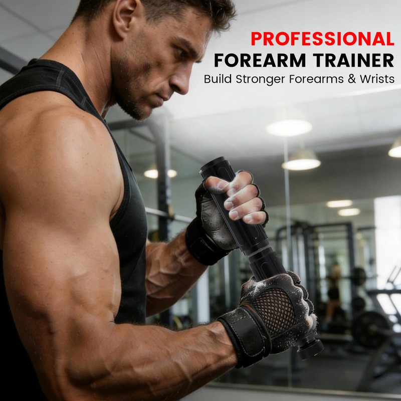 LIZAAL Forearm Strengthener, Adjustable All-Metal Grip Strength Trainer, Wrist Roller