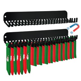 Magnetic Beer Can Cooler Sleeve Rack with 25 Hooks - Fridge Organizer and Beer Lover's Gift. Easy to disassemble and install.(2, 14.6inch)