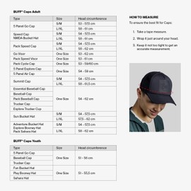 Buff Travel Bucket Hat Eidel Denim-Blue Travel Bucket Hat - Blue, Small/Medium