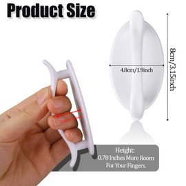 4PCS Peel and Stick Handles for Cabinets and Drawers No Drilling White Self-Adhesive Handles Window RV Screen Door Sliding Door Pull Stick on Drawer Pulls Aquarium Lid Handle