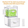 Vtopmart 2 Pack Dryer Sheet Holder and Laundry Pods Container,Clear