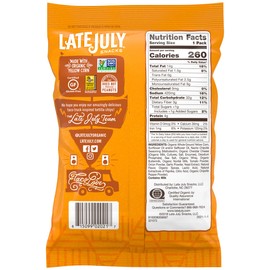 Late July Snacks Clásico Nacho Chipotle Tortilla Chips, 2 Ounce (Pack Of 6)