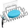 Nieifi Bar Soap Holder for Shower Wall with 4 Hooks,