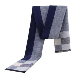 CHROMACRAFT 1 Piece Checked Scarf, Tassel Edge Imitation Cashmere Scarf, Men's Fashion Scarf, Winter Warm Scarf, Windproof Scarf for Outdoor Use, multicoloured, M