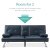 Best Choice Products Faux Leather Upholstered Modern Convertible Futon, Adjustable