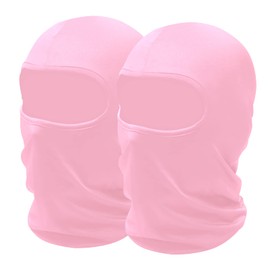 SHEVERCH 2 Pack Pink Ski Mask Sun Protection Lightweight Balaclava Face Mask Men Women Football Motorcycling