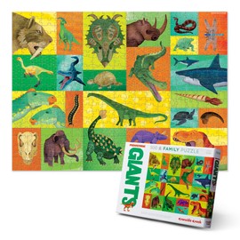 Crocodile Creek 28859 500 Piece Boxed/Prehistoric Giants Animal, Crocodile Puzzle, Colourful