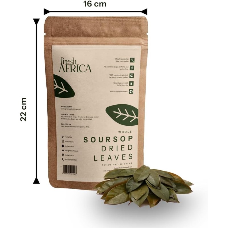 Organic Soursop Leaves | 100% Natural Dried Graviola Whole Leaves