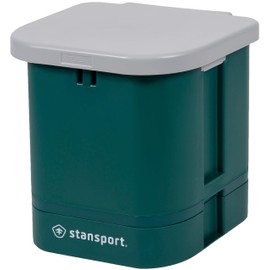STANSPORT Portable Camp Toilet 14 x 14 x 14 in, Green